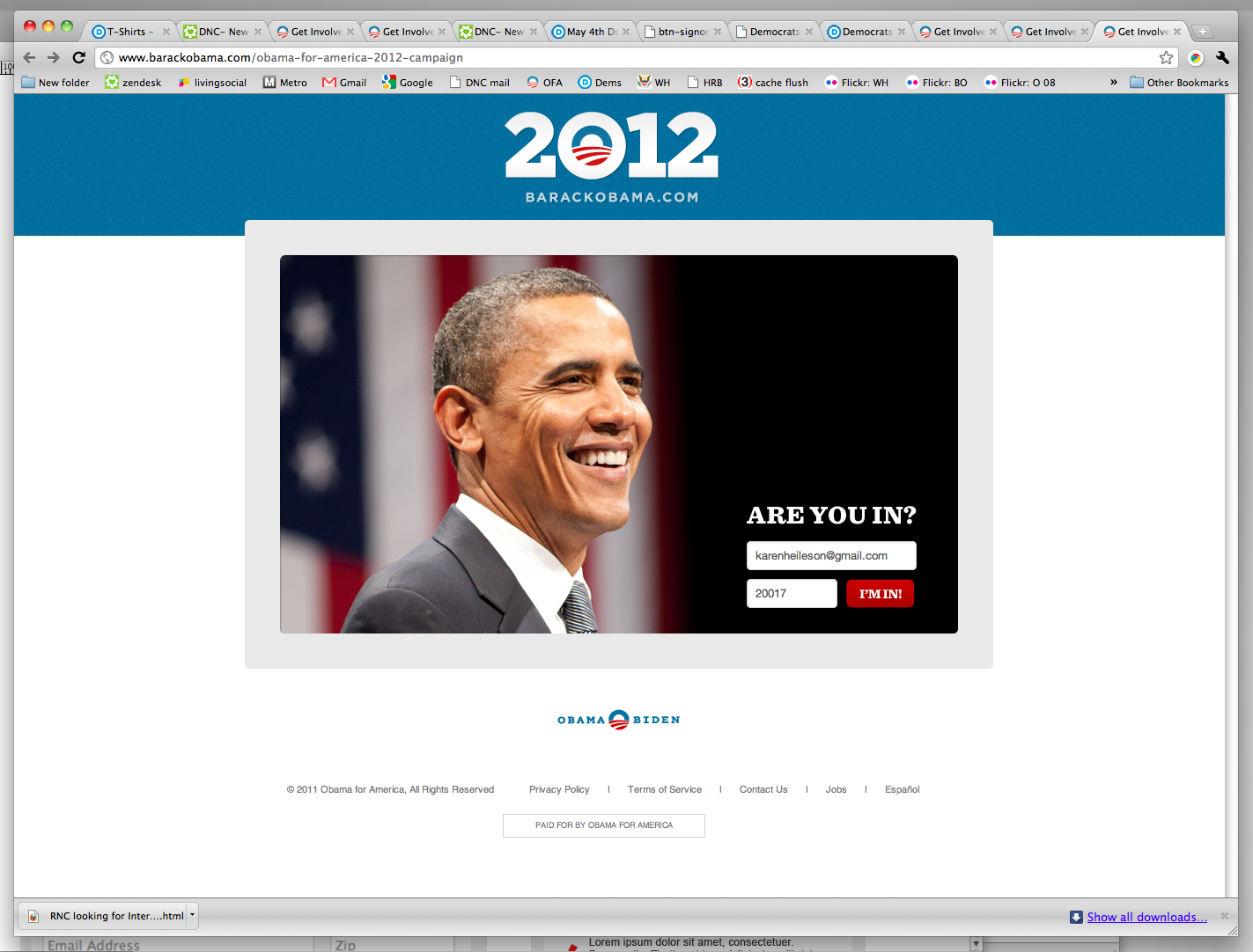 2012 campaign site