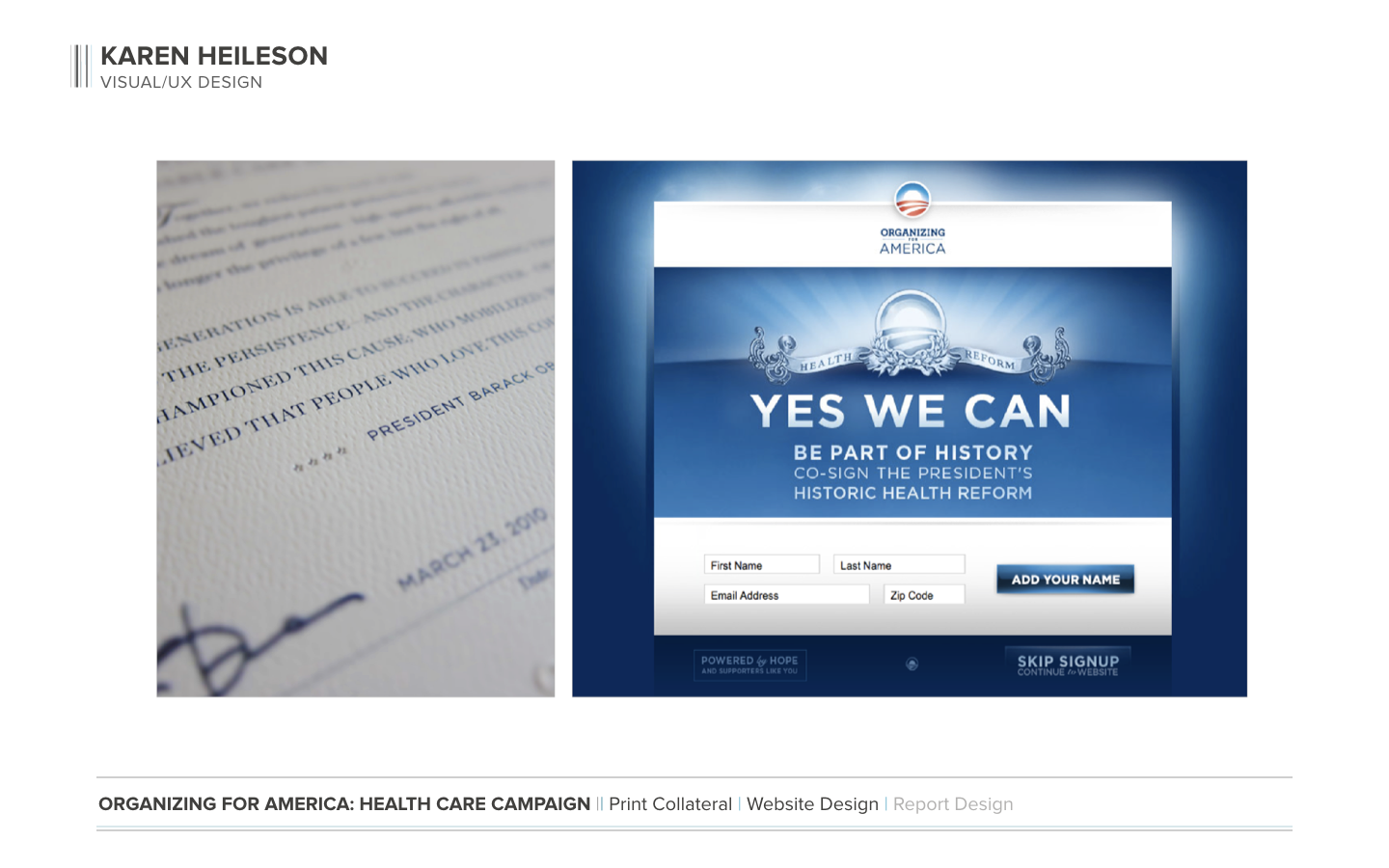 ACA advocacy work